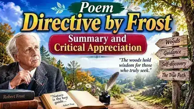 Poem Directive by Frost, Summary and Critical Appreciation