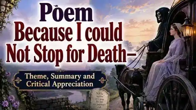 Poem Because I could Not Stop for Death—Theme, Summary and Critical Appreciation