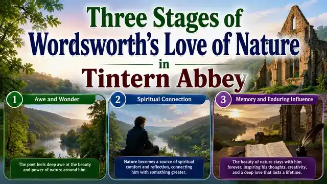 Three Stages of Wordsworth’s Love of Nature in Poem Tintern Abbey
