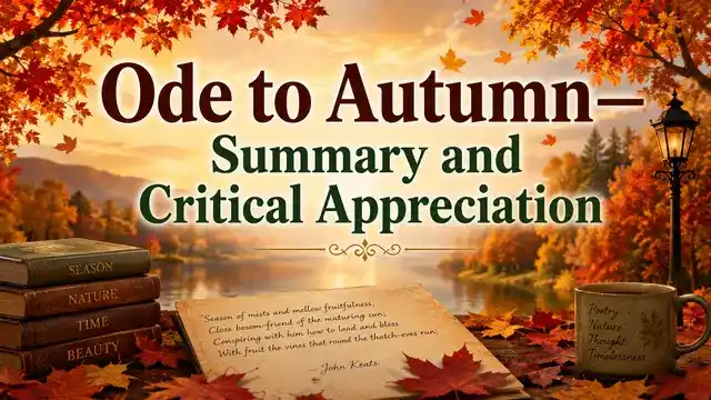 Ode to Autumn— Summary and Critical Appreciation