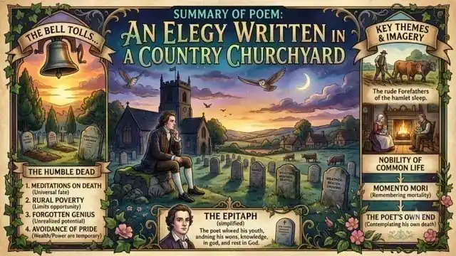 Summary of Poem An Elegy Written in A Country Churchyard