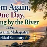 Poem Again, One Day, Walking by the River by Jayanta Mahapatra, Critical Summary